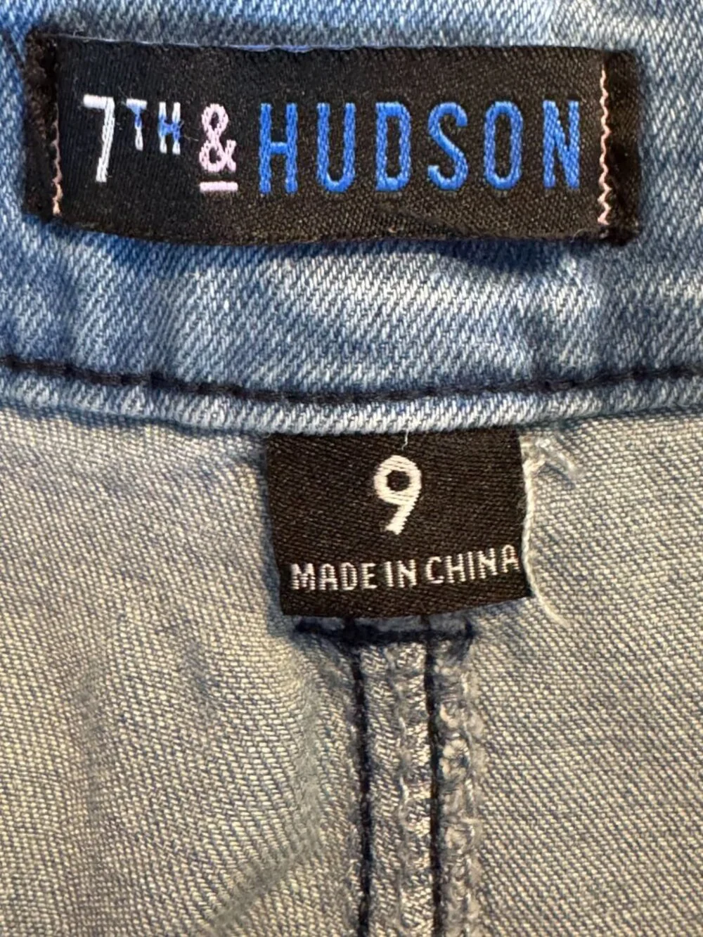 7th & Hudson Wide Leg Jeans Size 9 High Rise Blue Stretch Denim Wide Leg - Picture 8 of 10